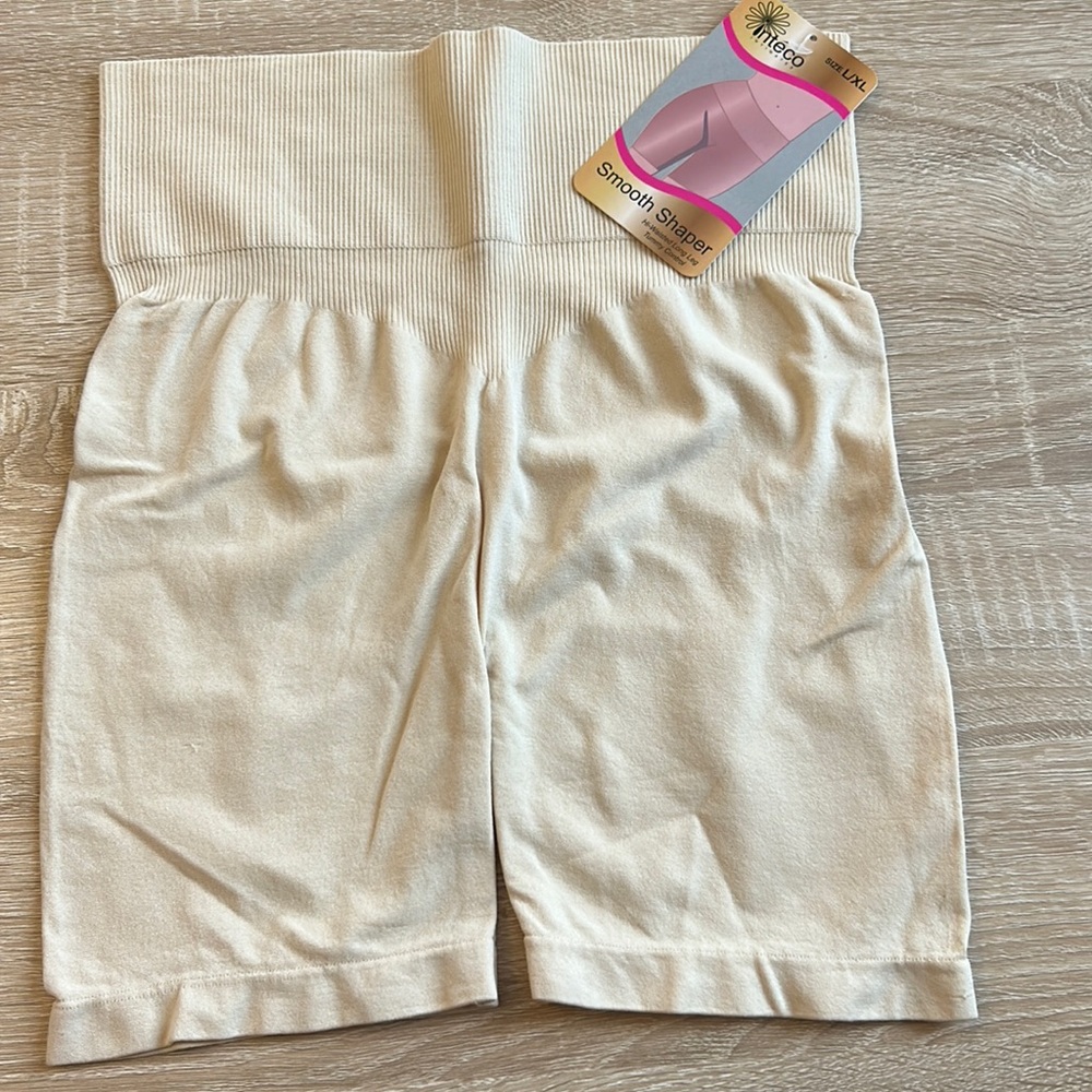 Inteco Intimates Smooth Shape Hi-Waisted Long Leg Tummy Control SZ L/XL S/M NWT